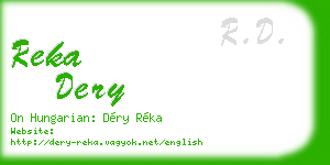 reka dery business card
