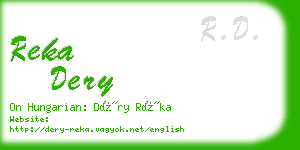 reka dery business card